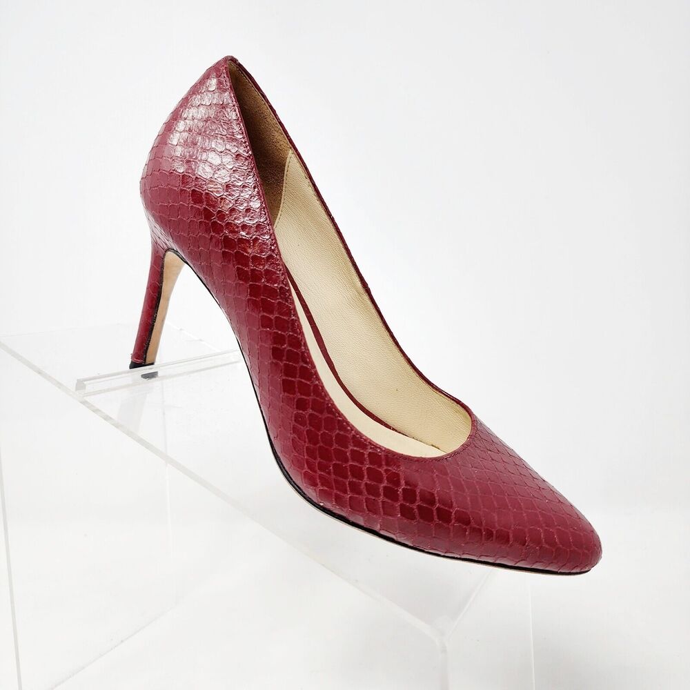 Cole Haan Womens Bethany Grand OS Pumps Red Snakes 6B High Heels Leather Sexy